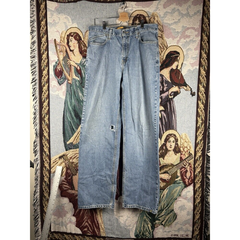 LOT of 2 Y2K Vintage Levi's Silvertab Low Loose Mens 34x32 Baggy Wide Leg Skater